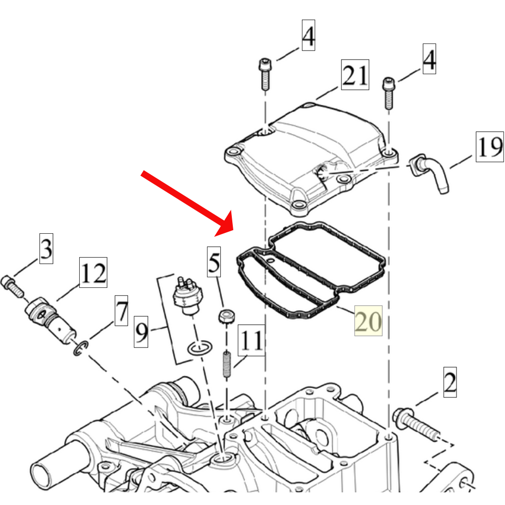 Gearbox Motorcycle - Junta de Vedação da Tampa do