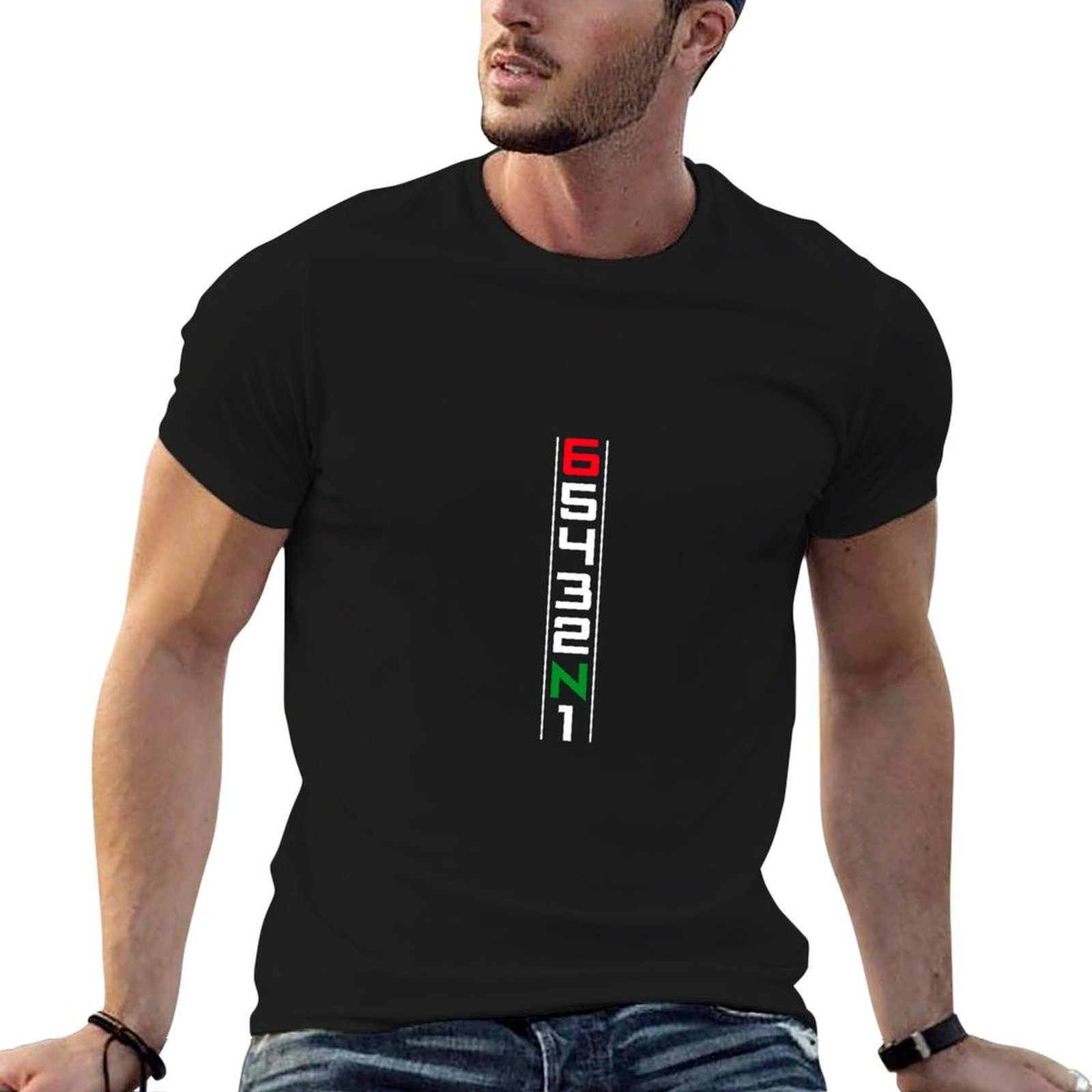 Motorcycle Gear Up Down - Camiseta masculina com estampa personalizada de