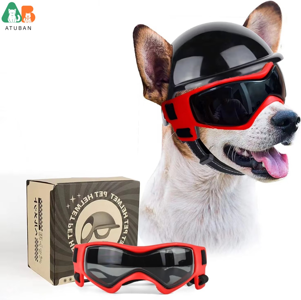 Motorcycle Gear Dogs - Óculos de sol para cães, conjunto