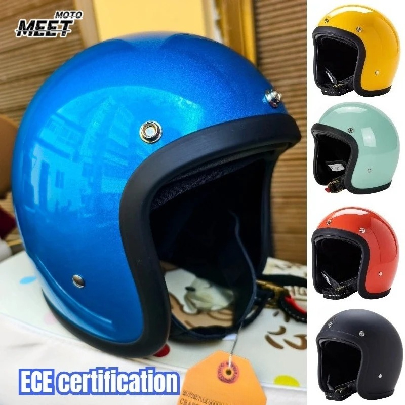 Motorcycle Gear Vintage - Capacete de motocicleta estilo japonês coreano,