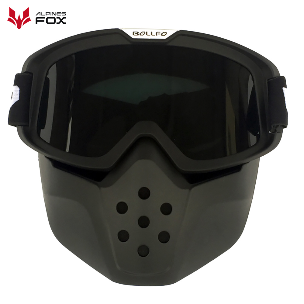 Motorcycle Gear Alpine - Óculos de Proteção Vintage para Capacete