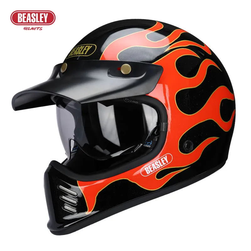 Motorcycle Gear Vintage - Capacete de motocicleta vintage, capacete de