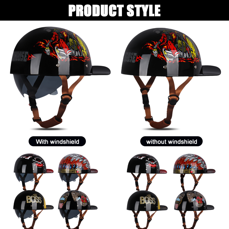 Capacete meio vintage para hom - Motorcycle Gear Vintage avaliação e preço