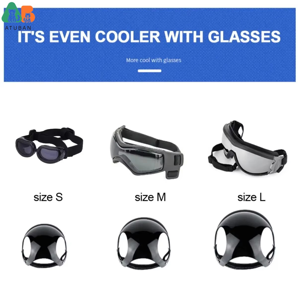 Óculos de sol para cães, conju - Motorcycle Gear Dogs avaliação e preço