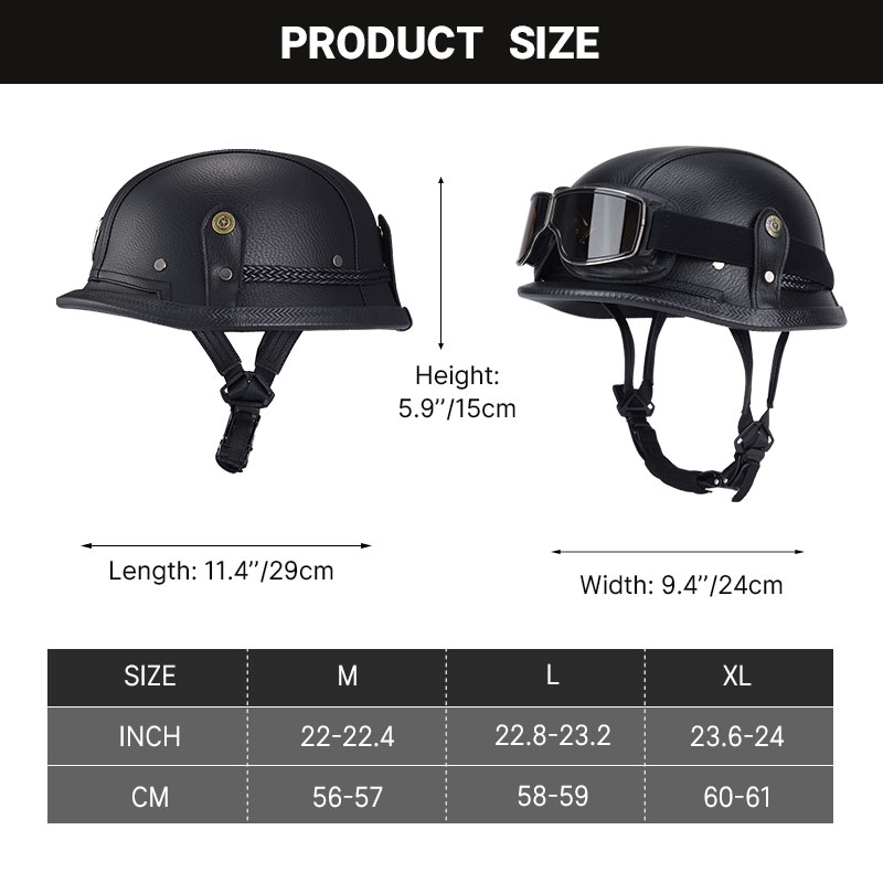 Capacete alemão meio vintage c - Motorcycle Gear Vintage avaliação e preço