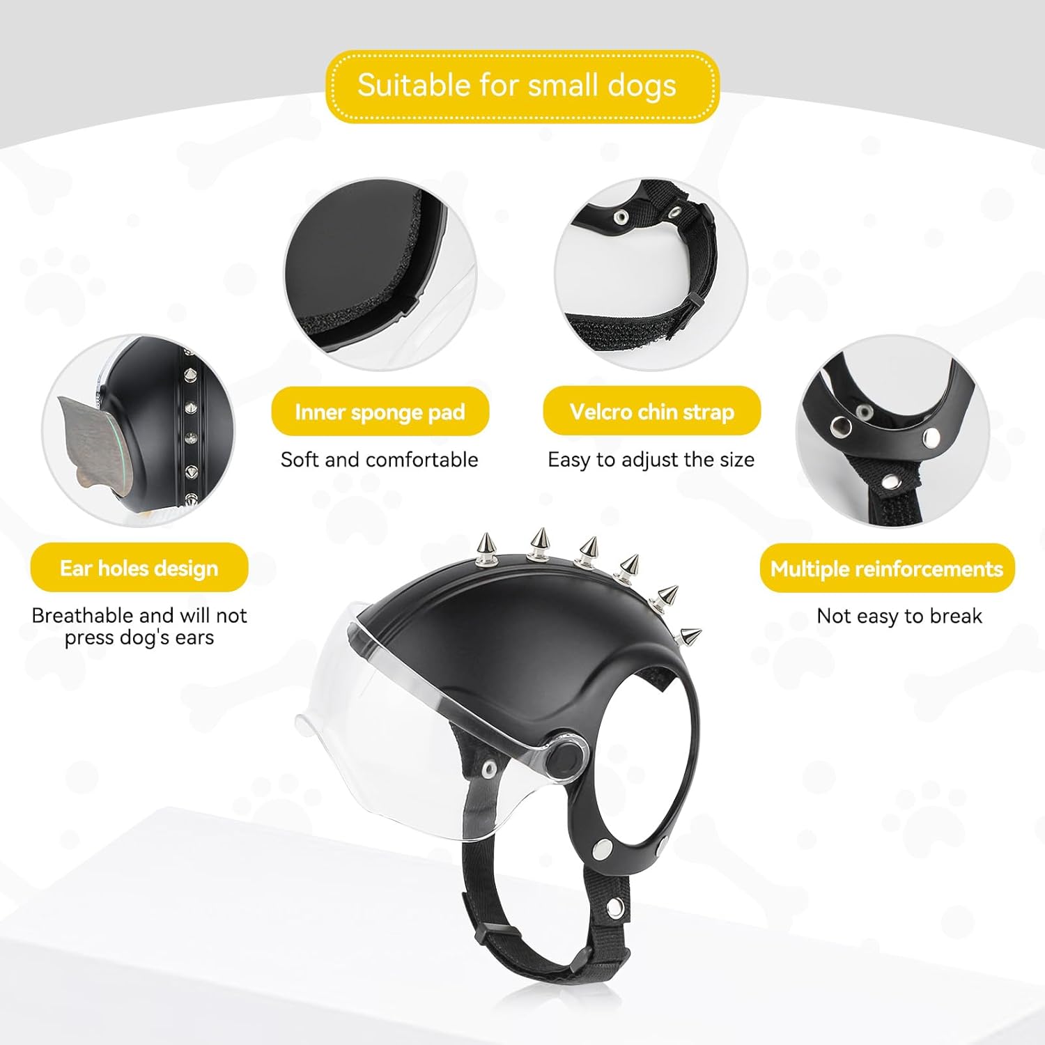 Capacete para Cães Pequenos, C - Motorcycle Gear Dogs avaliação e preço
